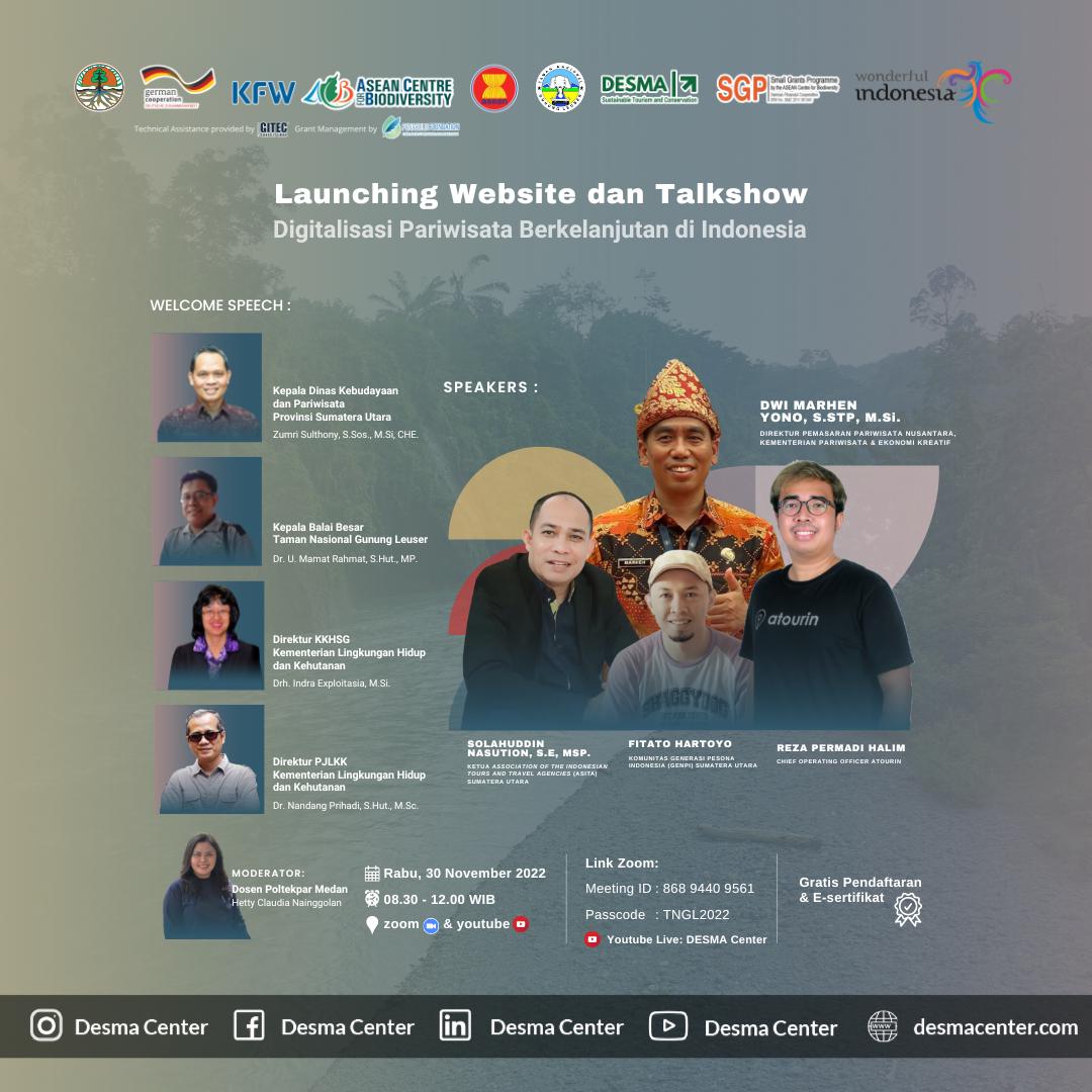 Launching Website dan Talkshow Digitalisasi Pariwisata Berkelanjutan di Indonesia